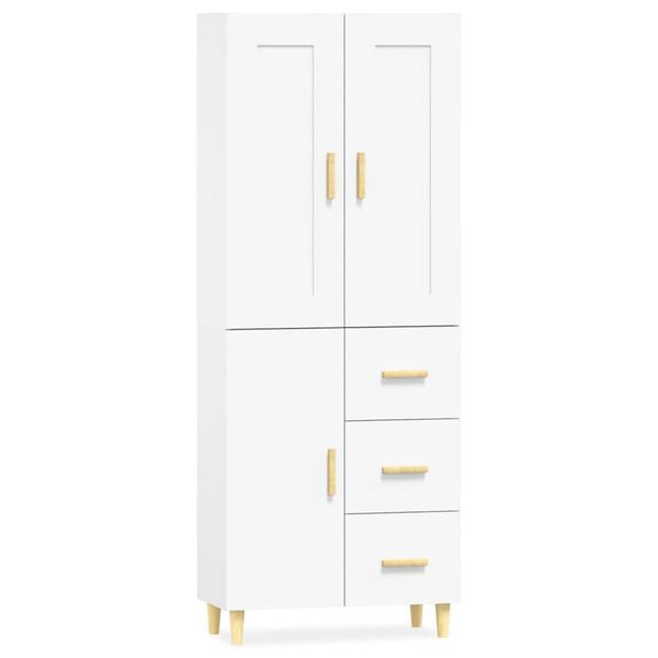 vidaXL Dulap &icirc;nalt, alb, lemn prelucrat