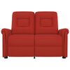 vidaXL Fotoliu de masaj rabatabil 2 locuri, roșu vin, piele ecologică