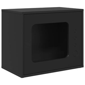 vidaXL Casa pentru pisici Negru 51 x 30 x 42,5 cm Lemn compozit