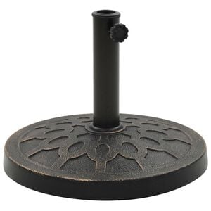 vidaXL Suport umbrelă de soare, bronz, 13 kg, polirășină, rotund
