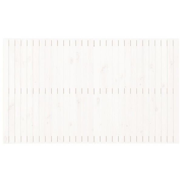 vidaXL Tăblie de pat pentru perete, alb, 185x3x110 cm, lemn masiv pin