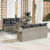 vidaXL Set de canapele pentru grădină 7 pcs Gri deschis Poli Rattan