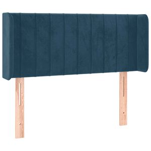 vidaXL Tăblie pat cu aripioare albastru &icirc;nchis 83x16x78/88 cm catifea