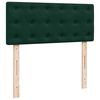 vidaXL Pat box spring cu saltea, verde &icirc;nchis, 120x200 cm, catifea