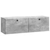 vidaXL Oglindă TV montată pe perete 98 x 31 x 30 cm Gri Beton