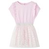 Rochie copii volane, roz deschis, 116