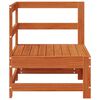 vidaXL Sofa de colț pentru grădină Lemn masiv de pin Maro Ceară