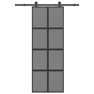 vidaXL Ușă glisantă cu set de feronerie sticlă temperată și aluminiu