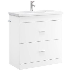 vidaXL Set de mobilier pentru baie Alb 81 x 40 x 84,5 cm