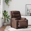 vidaXL Fotoliu rabatabil electric, maro, piele ecologică