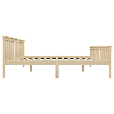 vidaXL Cadru de pat, natural, 160 x 200 cm, lemn masiv de pin