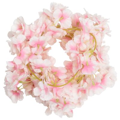 vidaXL Ghirlande de flori artificiale, 6 buc., roz deschis, 180 cm