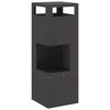 vidaXL Bol de foc Negru 35 x 35 x 100 cm Oțel rezistent de intemperii