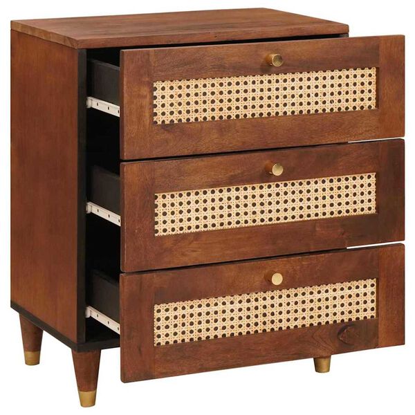 vidaXL Mese de noptieră cu sertar 50 x 33 x 62 cm Lemn de mango solid