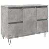 vidaXL Dulap pentru baie, gri beton, 80x33x60 cm, lemn compozit