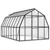 vidaXL Seră cu cadru de bază, antracit, 12,63 m&sup2;, aluminiu