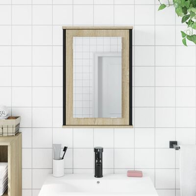 vidaXL Dulap baie cu oglindă stejar sonoma 42x12x60 cm lemn compozit