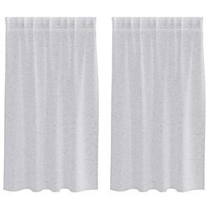 vidaXL Cortină din Voile 2 pcs Gri deschis 140 x 140 cm Poliester