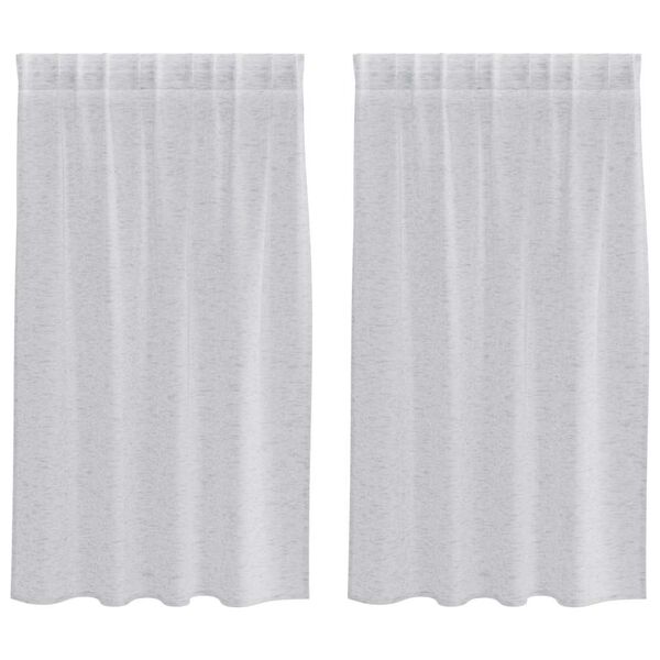 vidaXL Cortină din Voile 2 pcs Gri deschis 140 x 140 cm Poliester