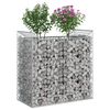 vidaXL Pat ridicat din gabion Argintiu 50 x 100 x 100 cm