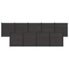 vidaXL Set de Gard 9 buc. 1564 x 186 cm WPC și Aluminiu Negru