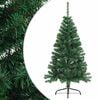 vidaXL Jumătate pom Crăciun artificial cu suport, verde, 150 cm, PVC