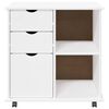 vidaXL Cabinet mobil Alb 63,5 x 39 x 65,5 cm Lemn de pin masiv