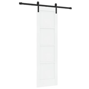 vidaXL Ușă glisantă 61 x 198,5 cm Lemn masiv de pin Alb și negru