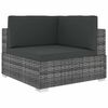 vidaXL Scaun de colț modular cu perne, gri, poliratan