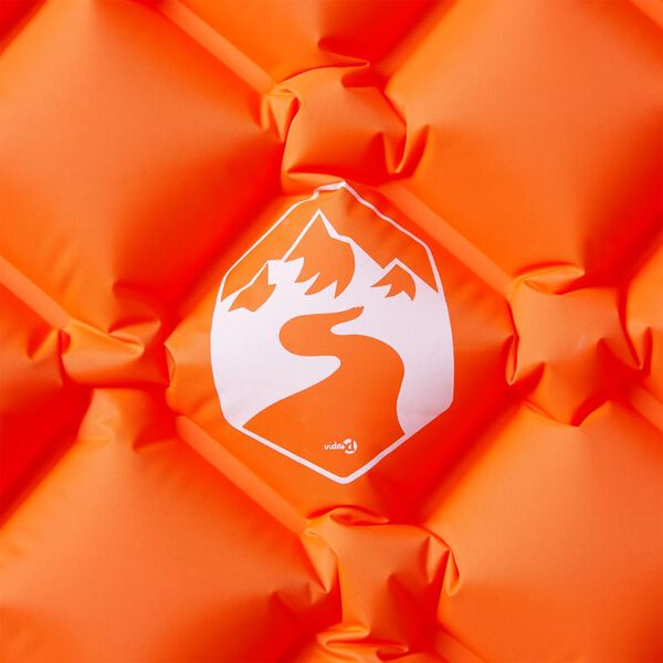 vidaXL Saltea gonflabilă de camping, 1 persoană portocaliu 190x58x6 cm