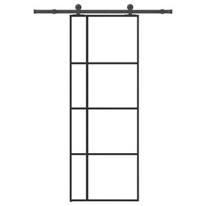 vidaXL Ușă glisantă cu set feronerie, 76x205 cm, sticlă ESG/aluminiu