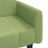 vidaXL Canapea extensibilă cu 2 locuri, verde deschis, catifea