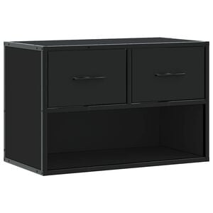 vidaXL Dulap TV, negru, 60x31x39,5 cm, lemn prelucrat și metal