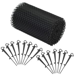 vidaXL Plasă de jgheab cu cleme, 4 buc., 1,08 ㎡, HDPE
