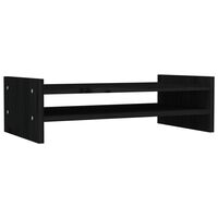 vidaXL Suport pentru monitor, negru, 50x27x15 cm, lemn masiv de pin
