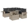 vidaXL Set canapele de grădină cu perne, 6 piese gri deschis poliratan