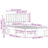 vidaXL Cadru de pat cu tăblie tapițată cu headboard Negru 120 x 190 cm