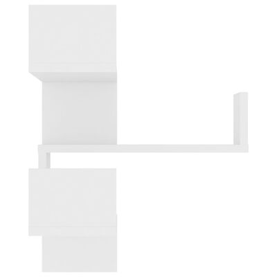 vidaXL Rafturi de perete pe colț, 2 buc., alb, 40x40x50 cm PAL