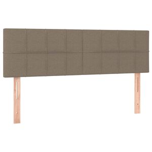 vidaXL Tăblii de pat, gri taupe, 144x5x78/88 cm, textil