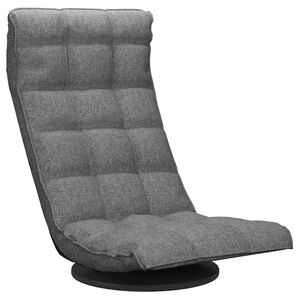 vidaXL Scaun de podea pivotant, gri deschis, material textil