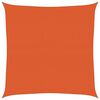 vidaXL P&acirc;nză parasolar, portocaliu, pătrat, 4x4 m HDPE, 160 g/m&sup2;