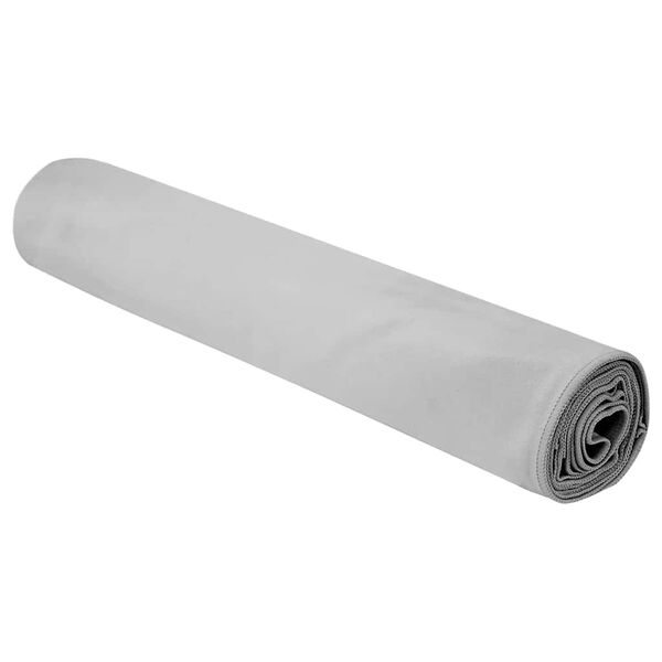 vidaXL Prosoape Sport 2 pcs Gri 200 x 100 cm Poliester și poliamidă