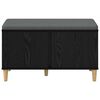 vidaXL Bancă pentru hol cu pernă cu ușă Stejar Negru 60 x 38 x 46 cm