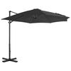 vidaXL Umbrelă &icirc;n consolă cu st&acirc;lp din aluminiu, antracit, 300 cm