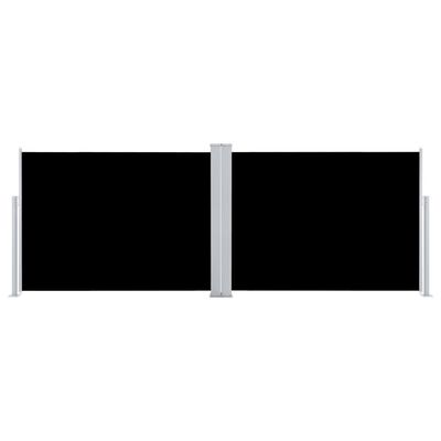 vidaXL Copertină laterală retractabilă, negru, 100 x 1000 cm