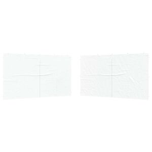 vidaXL Perete lateral pentru cort de petrecere 2 buc. 400 x 195 cm Alb