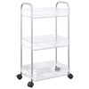 vidaXL Cărucior de depozitare cu 3 niveluri transparent acrilic