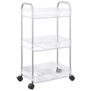 vidaXL Cărucior de depozitare cu 3 niveluri transparent acrilic