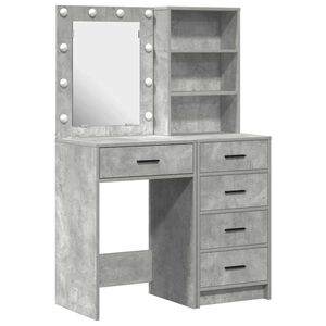 vidaXL Masă de Machiaj 2 pcs Gri 50 x 41 x 135 cm Lemn compozit