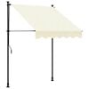 vidaXL Copertină retractabilă, crem, 150x150 cm, țesătură și oțel